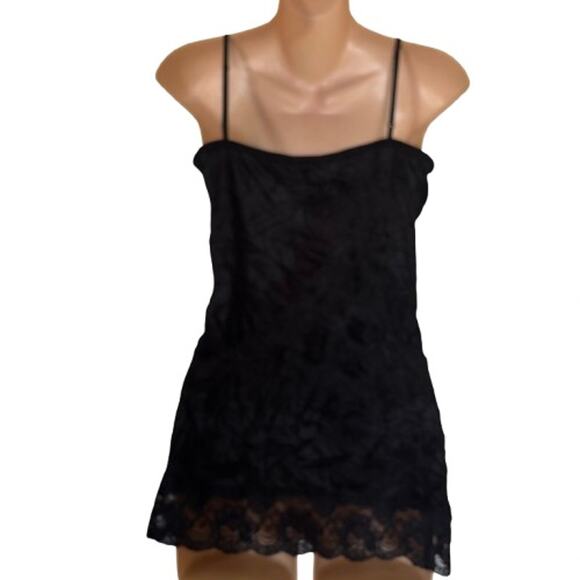 NWT Women’s Maurice’s Y2K Lace Trim Black Babydoll Top Sz L - Picture 2 of 4
